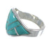 Turquoise Southwestern Sterling Silver Ring Size 6-3/4 AX53292